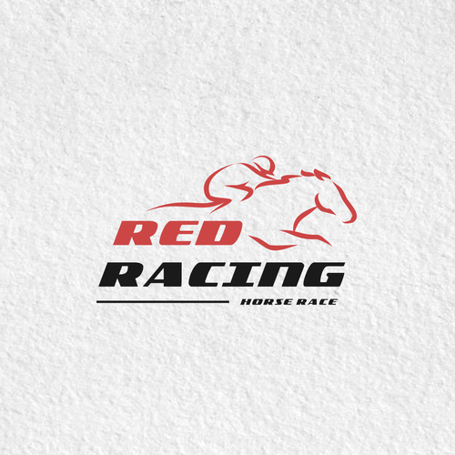 Race horse  logo with the title 'Horse Racing Logo'