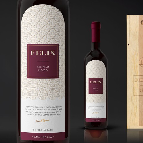 Exclusive label with the title 'Luxury Wine Label - Felix'