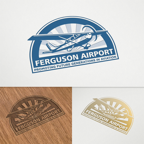 Aviator logo with the title 'Logo concept for Ferguson Airport'