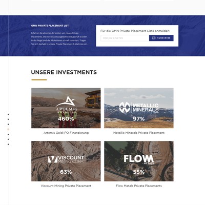 Website Design For GMN Gold Inc.