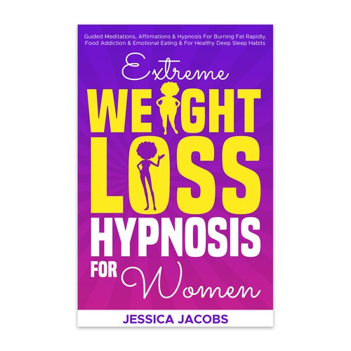 Weight-loss book cover with the title 'Extreme Weight Loss Hypnosis For Women'