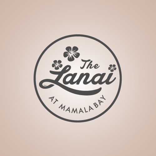 CorelDRAW design with the title 'A unique logo of The Lanai at Mamala Bay.'