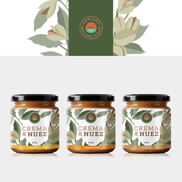 Natural design with the title 'Logo, Label and Illustrations'