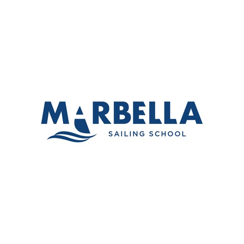 Sailing brand with the title 'Logo for Marbella Sailing School'