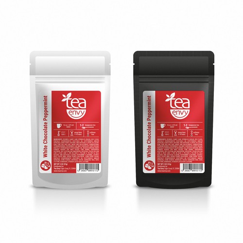 Flavor design with the title 'Produkt label for Tea Envy'