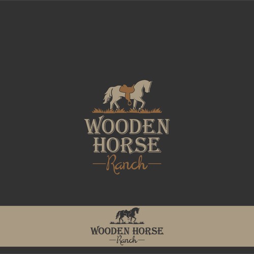 Ranch logo with the title 'Wooden Horse Ranch'