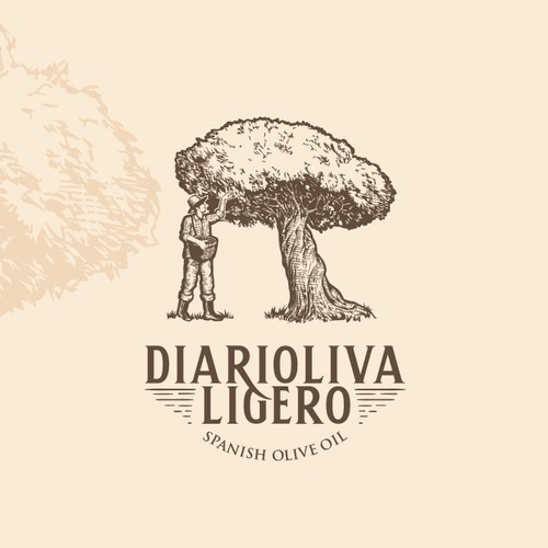 Olive oil logo with the title 'Diarioliva Ligero : Olive Oil Company Logo Concept'