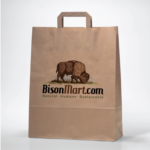 Nature logo with the title 'Create a visual identity for BisonMart.com'