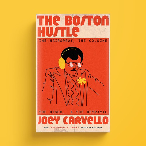 Memoir book cover with the title 'A cover for a disco book'