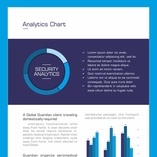 Report design with the title 'Business Travel Security Report Template'