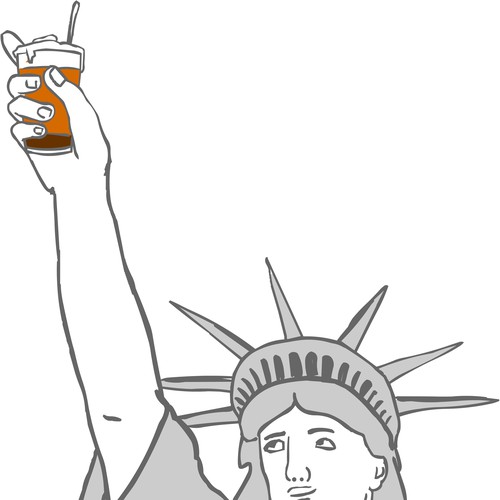 Coffee t-shirt with the title 'Guided by coffee'