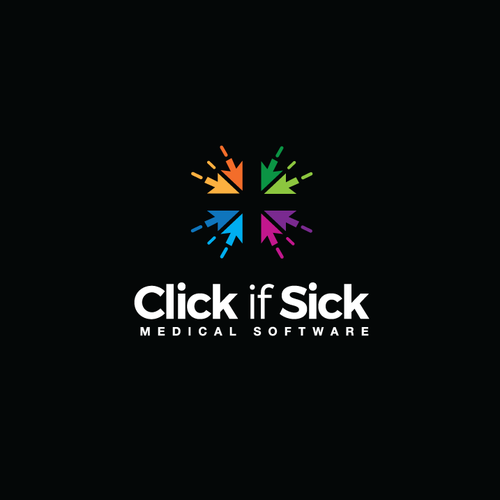 Medical practice logo with the title 'Logo Design for Click if Sick.'