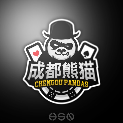 Esports logo with the title 'Chengdu Pandas'