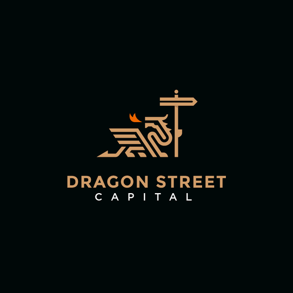Coat of arms logo with the title 'Dragon Street Logo'