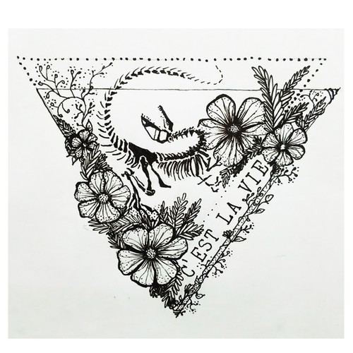 Raptor design with the title 'Tattoo design'