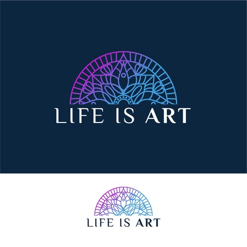 Mandala logo with the title 'Life is Art'