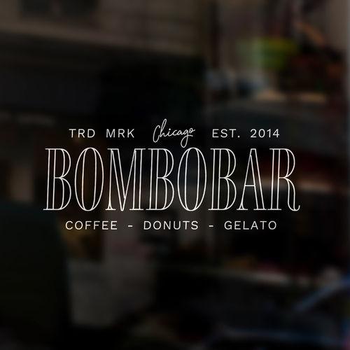 Donut  logo with the title 'Bombobar Logo Concept'