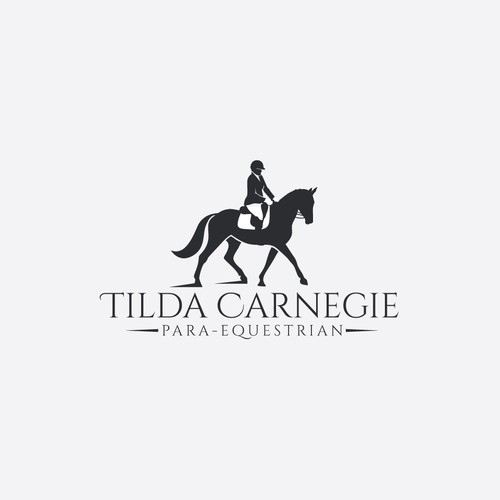 Horse riding logo with the title 'Classy logo concept of Tilda Carnegie'