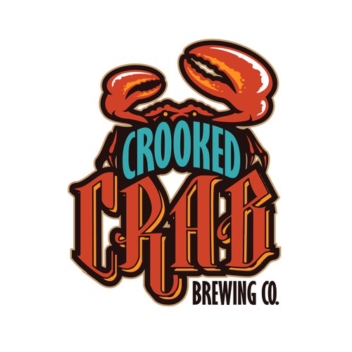 Crab logo with the title 'Crooked Crab Brewing Co.'