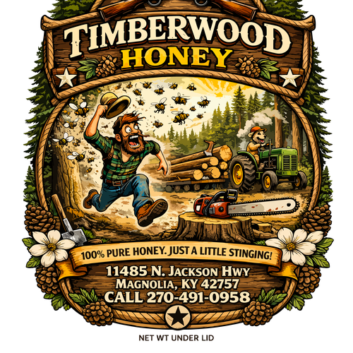 Honey label with the title 'Honey Label'