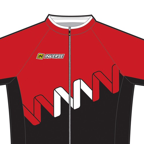 Cycling kit design with the title 'Cycling jersey design'