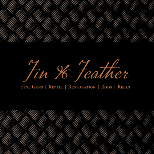 Fin design with the title 'Fin & Feather Vintage Logo Design'