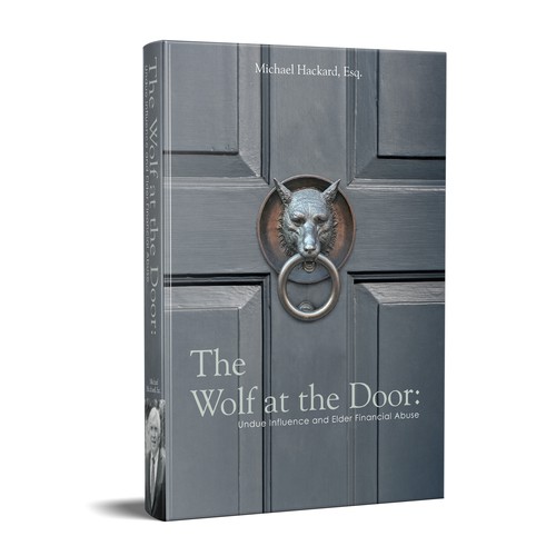 Door design with the title 'The Wolf at the Door'