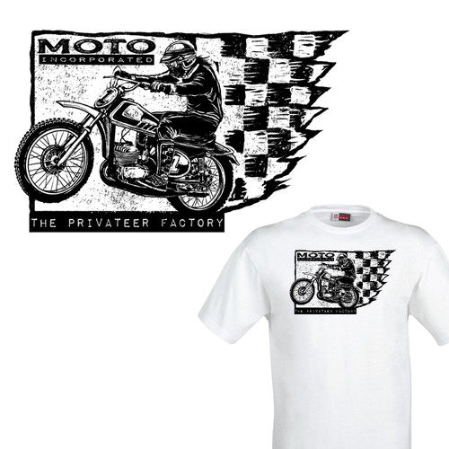 Biker t-shirt with the title 'Vintage Style Motorcross'