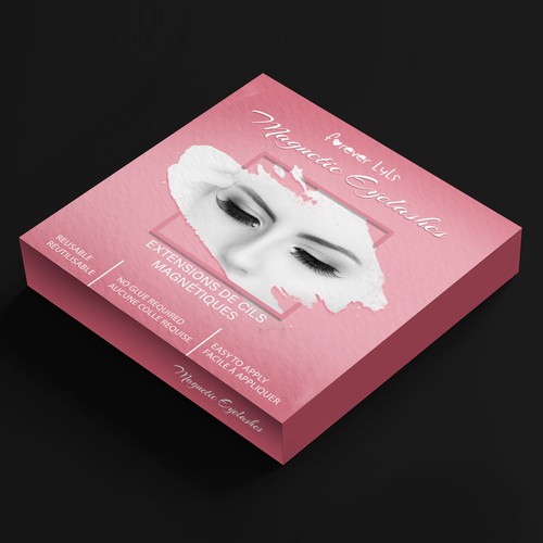 Professional packaging with the title ' magnetic eyelashes'