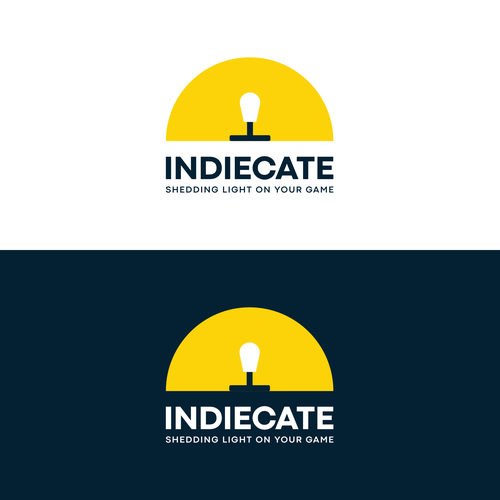 Video game logo with the title 'Indiecate'