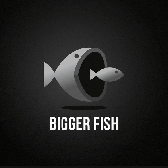 Fish design with the title 'Bigger Fish Logo Design'