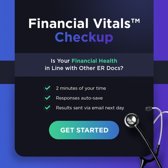 Gradient design with the title 'Bold Ad for Financial Vitals Checkup'