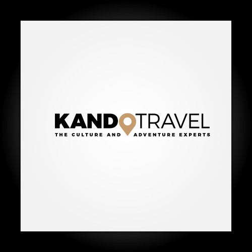 Pin logo with the title 'KandoTravel'
