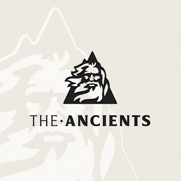 Ancient logo with the title 'Logo design'