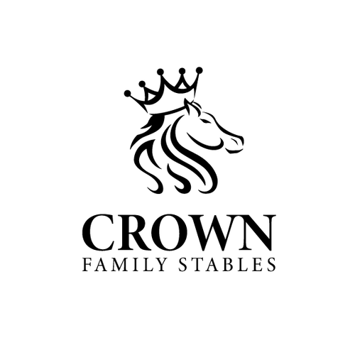 Luxe logo with the title 'Logo Crown Family Stables'