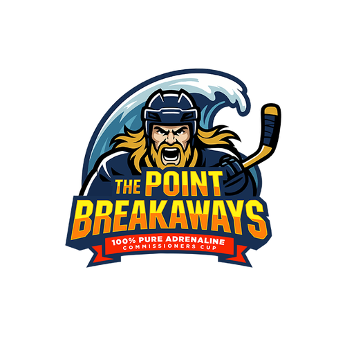 Hockey logo with the title 'Hockey + Surf logo'