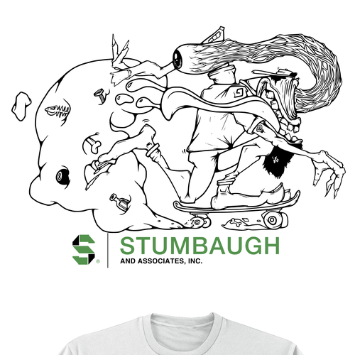 Skate t-shirt with the title 'Cyclops skater'