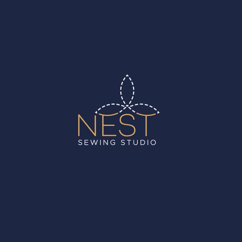 Sewing machine logo with the title 'Sewing Studio logo design'