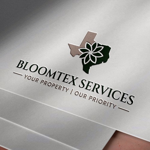 Bloom logo with the title 'Logo design concept for BloomTex Services'
