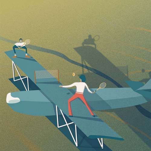Business illustration with the title 'Take Risks'