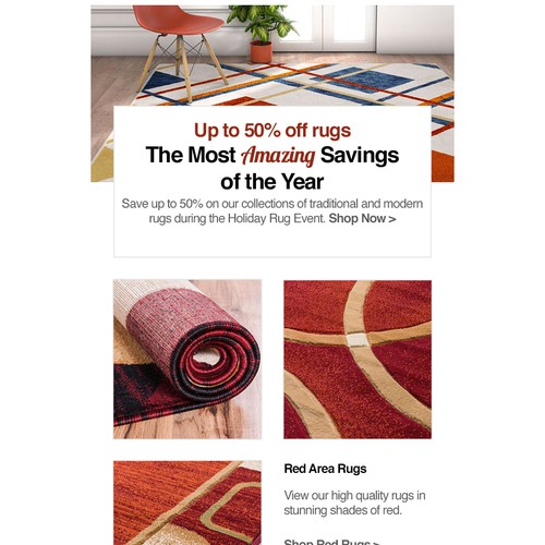 Modular design with the title 'Email Template'