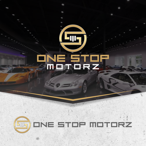 Dealership logo with the title 'One Stop Motorz'