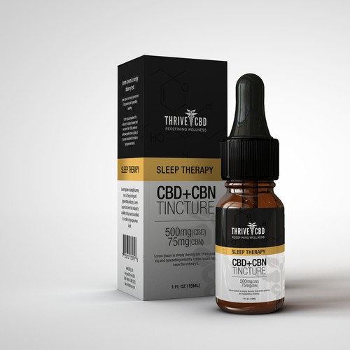 Creative packaging with the title 'Design Modern Label and Box Design for Sleep Theropy'