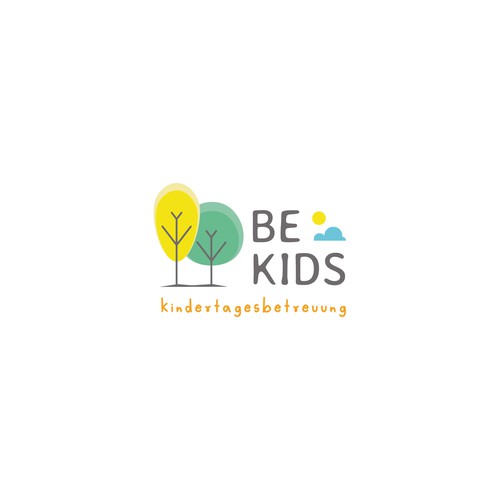 Kindergarten design with the title 'Logo for kindergarten BE KIDS'