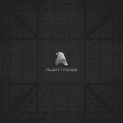 Blue and gray logo with the title 'Logo for a Retail Company, Albatross'