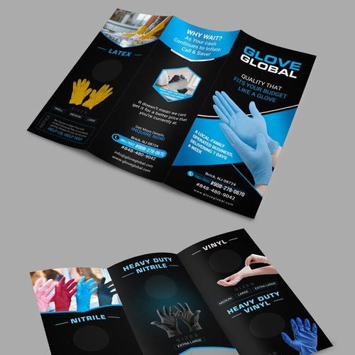 Tri-fold design with the title 'Flyer Design'