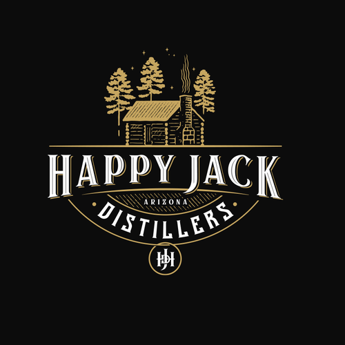 Distillery logo with the title 'We need a logo for a craft bourbon distillery in Arizona'