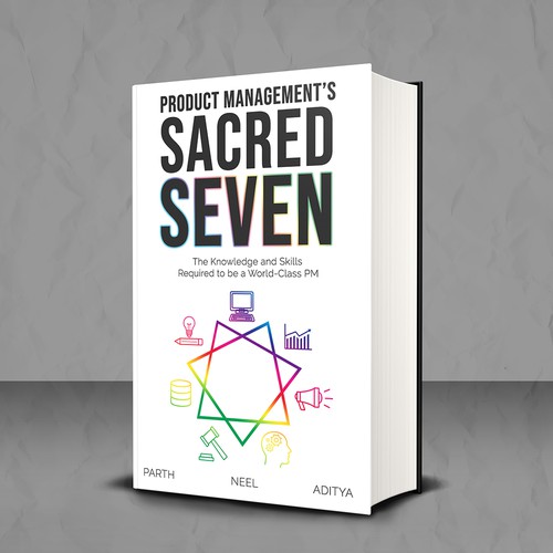 Technology book cover with the title 'Book cover for a Product Management and New Technology Book'