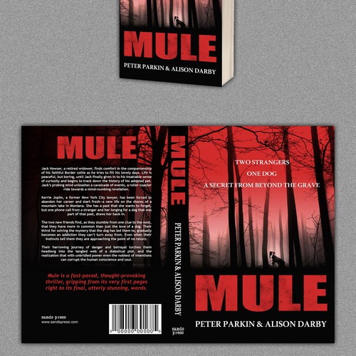 Dog book cover with the title 'Crime Fiction Cover Concept'