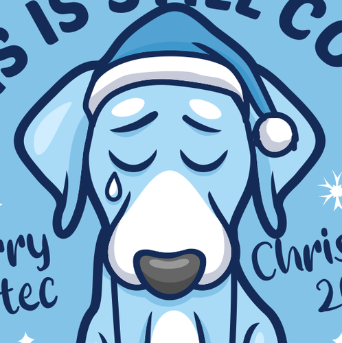 Pie design with the title 'this is still cold ! merry deftec christmas 2024'